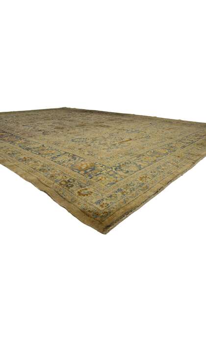 11 x 16 Antique Brown Persian Mashhad Rug 72983