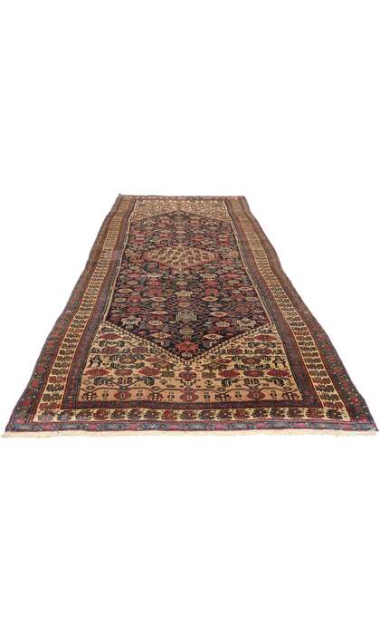 4 x 11 Antique Persian Bijar Rug Runner 78754