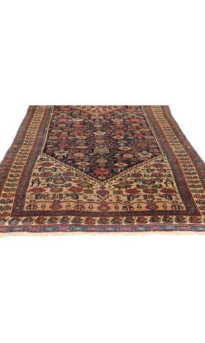 4 x 11 Antique Persian Bijar Rug Runner 78754