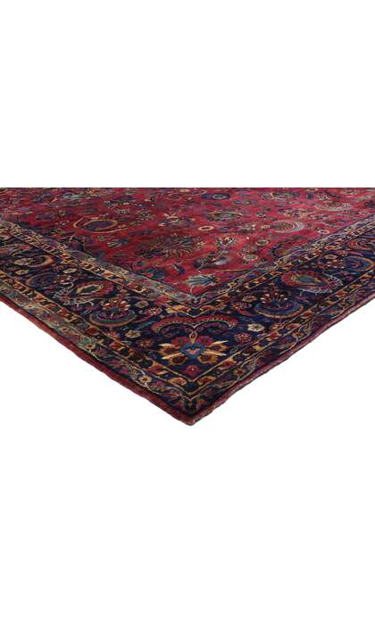 11 x 15 Antique Persian Yazd Rug 76761