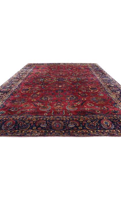11 x 15 Antique Persian Yazd Rug 76761
