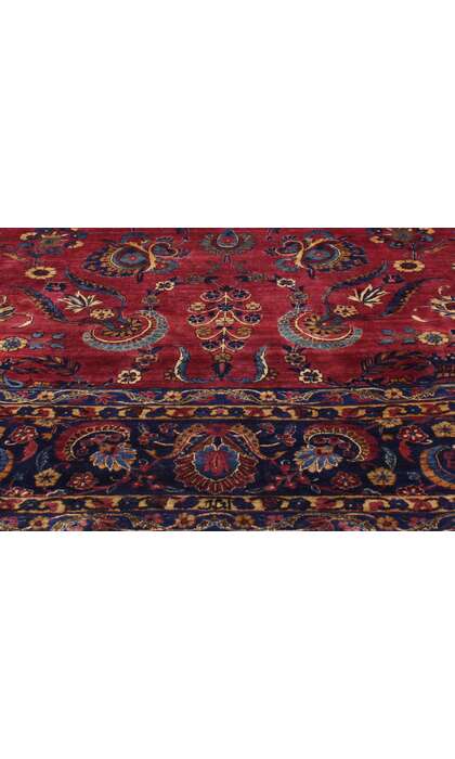 11 x 15 Antique Persian Yazd Rug 76761