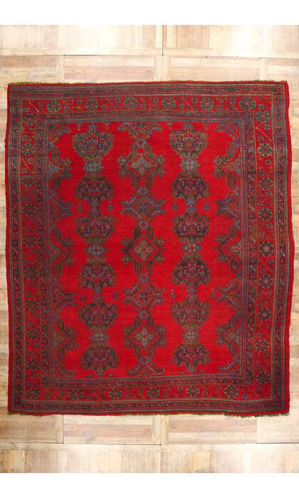 12 x 14 Antique Red Turkish Oushak Rug 78743