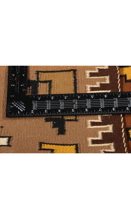 2 x 3 Antique Brown Two Grey Hills Navajo Rug 78748