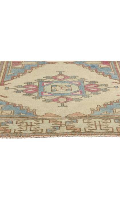 3 x 5 Vintage Blue Turkish Oushak Rug 53926