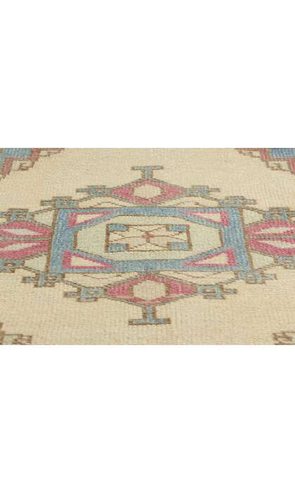 3 x 5 Vintage Blue Turkish Oushak Rug 53926