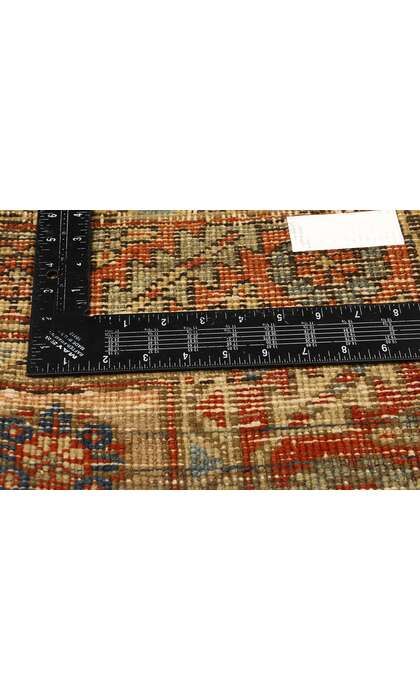 4 x 5 Antique-Worn Persian Heriz Rug 78672