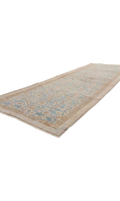 3 x 10 Vintage Blue Persian Malayer Rug Runner 53922