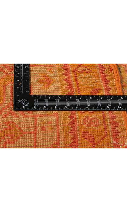 12 x 17 Distressed Antique-Worn Turkish Oushak Rug