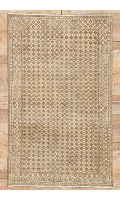 4 x 6 Distressed Vintage Turkish Sivas Rug 53936