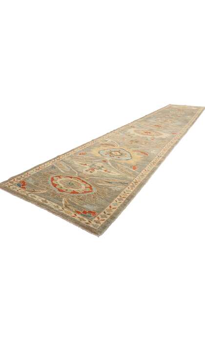 3 x 19 Long Modern Persian Sultanabad Rug Runner 61289