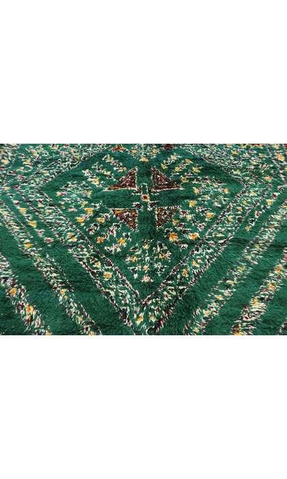 7 x 14 Vintage Green Beni MGuild Moroccan Rug 21322