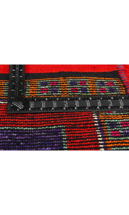 3 x 11 Vintage Red Kurdish Mosque Pictorial Rug 53908