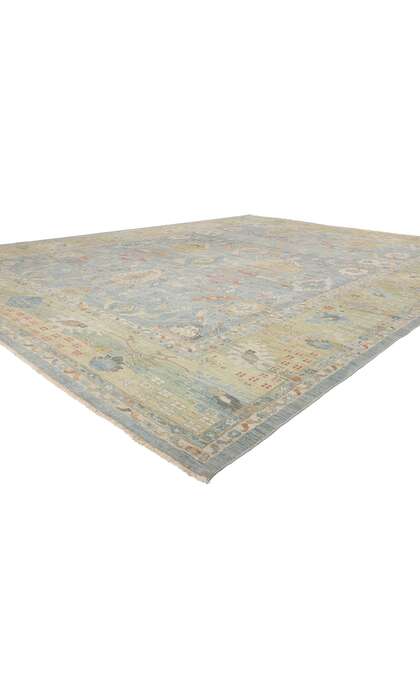 13 x 17 Modern Light Blue Persian Sultanabad Rug 61292