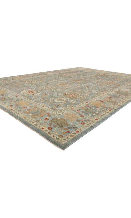 10 x 14 Modern Blue Persian Sultanabad Rug 61299