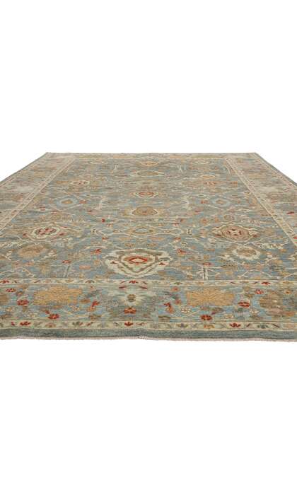 10 x 14 Modern Blue Persian Sultanabad Rug 61299