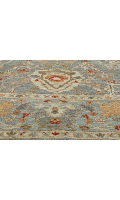 10 x 14 Modern Blue Persian Sultanabad Rug 61299