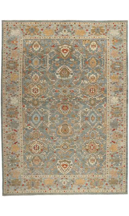 10 x 14 Modern Blue Persian Sultanabad Rug 61299