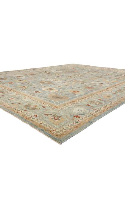 13 x 16 Modern Blue Persian Sultanabad Rug 61279