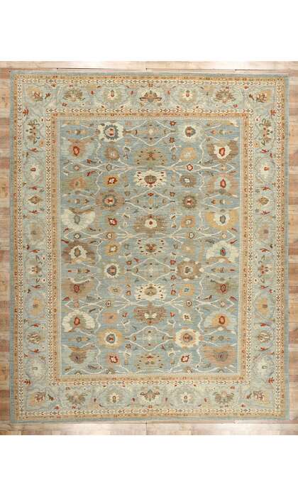 13 x 16 Modern Blue Persian Sultanabad Rug 61279