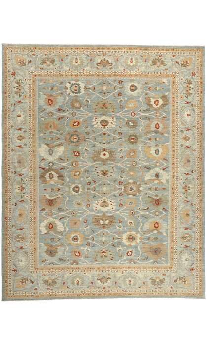 13 x 16 Modern Blue Persian Sultanabad Rug 61279
