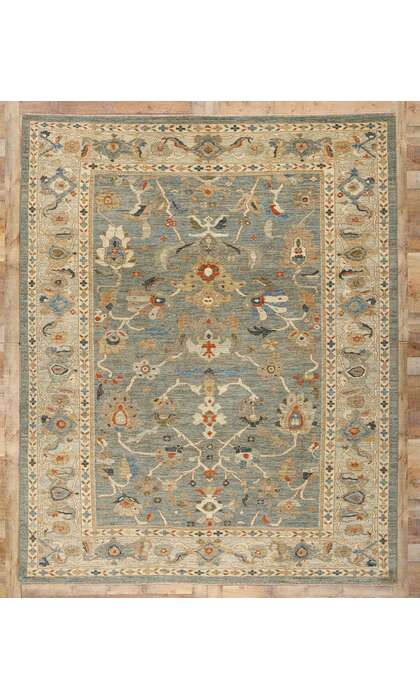 8 x 10 Modern Blue Persian Sultanabad Rug 61288