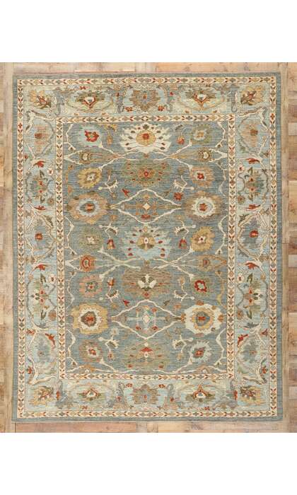 8 x 11 Modern Blue Persian Sultanabad Rug 61287