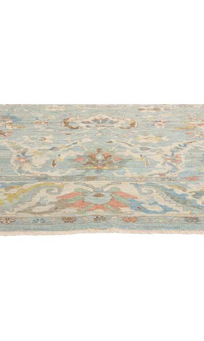 10x14 Modern Light Blue Persian Sultanabad Rug 61296