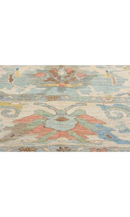 10x14 Modern Light Blue Persian Sultanabad Rug 61296