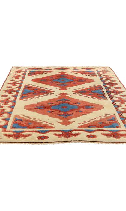 4 x 6 Vintage Turkish Oushak Rug 53933