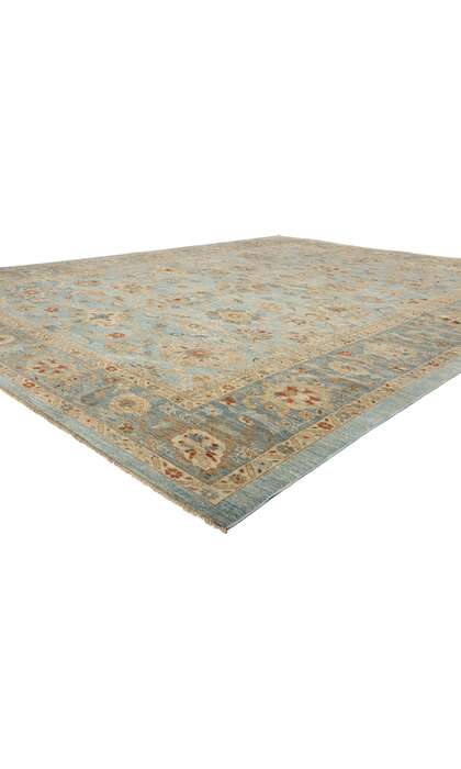 12 x 16 Modern Sky Blue Persian Sultanabad Rug 61294