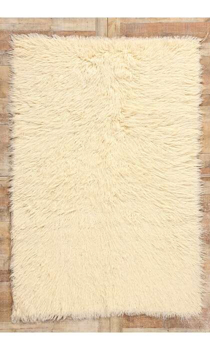 5 x 7 Vintage Greek Natural Flokati Rug 53945
