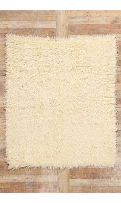 6 x 7 Vintage Greek Natural Flokati Rug 53946
