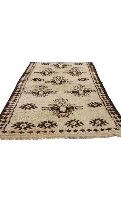 3 x 15 Neutral Vintage Kurdish Rug Runner 53885