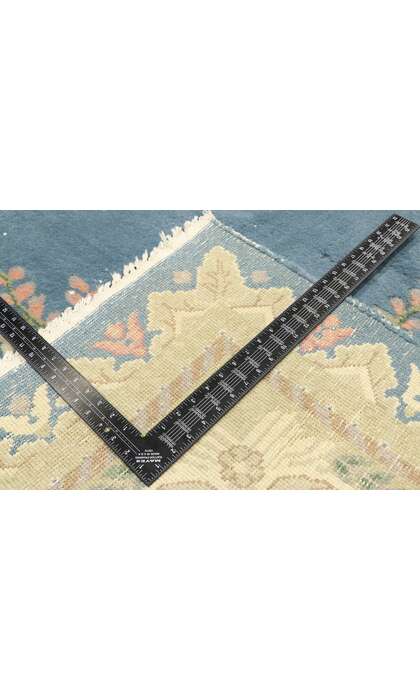 12 x 18 Large Vintage Blue Floral Indian Rug 77509