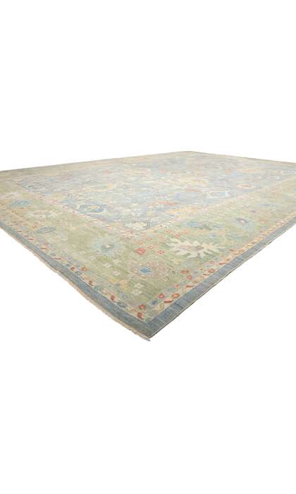 16 x 23 Oversized Modern Light Blue Persian Sultanabad Rug 61281