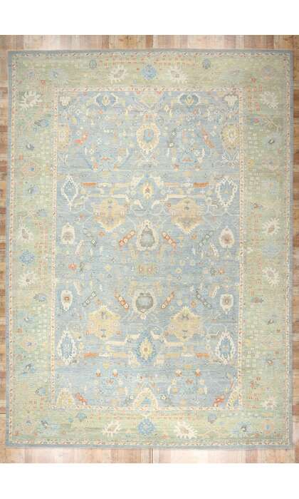 16 x 23 Oversized Modern Light Blue Persian Sultanabad Rug 61281