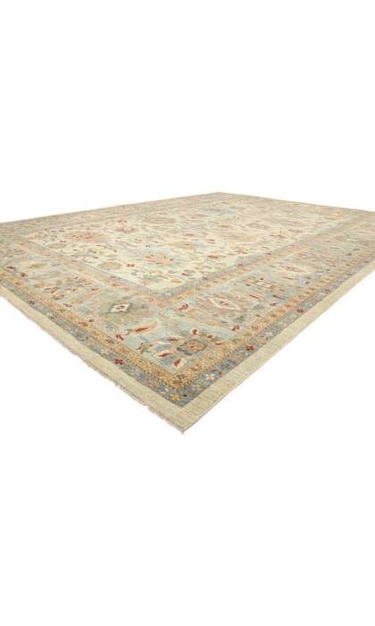 13 x 18 Oversized Modern Beige Persian Sultanabad Rug 61282