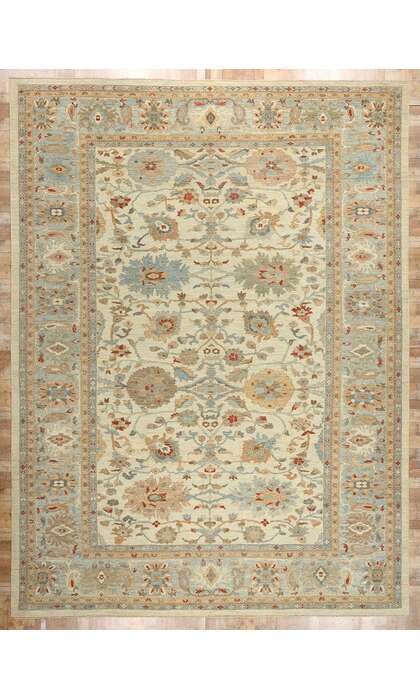 13 x 18 Oversized Modern Beige Persian Sultanabad Rug 61282