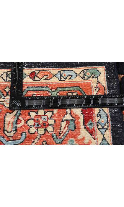 13 x 18 Oversized Modern Black Persian Sultanabad Mahal Rug 61293