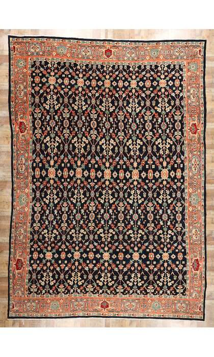 13 x 18 Oversized Modern Black Persian Sultanabad Mahal Rug 61293