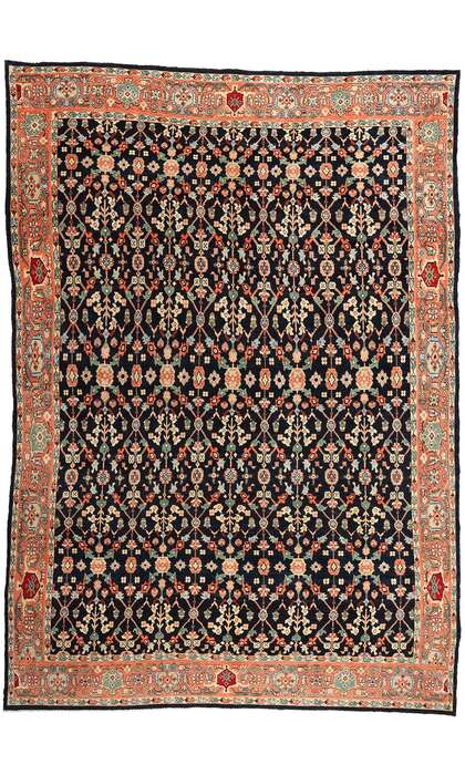 13 x 18 Oversized Modern Black Persian Sultanabad Mahal Rug 61293