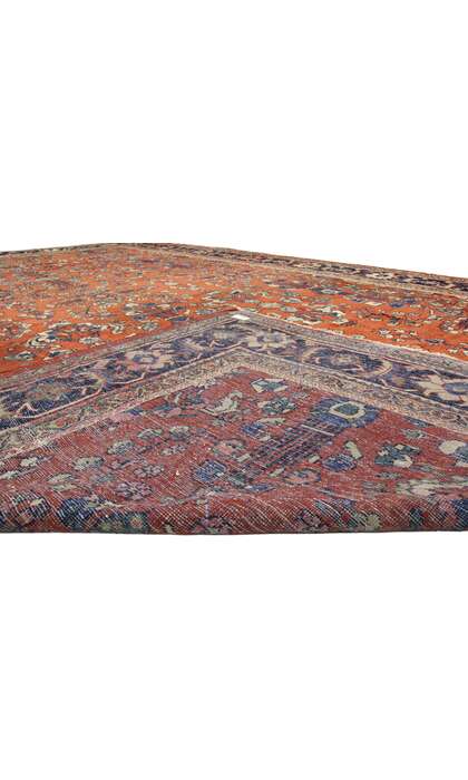 11 x 18 Antique Red Persian Mahal Rug 73360