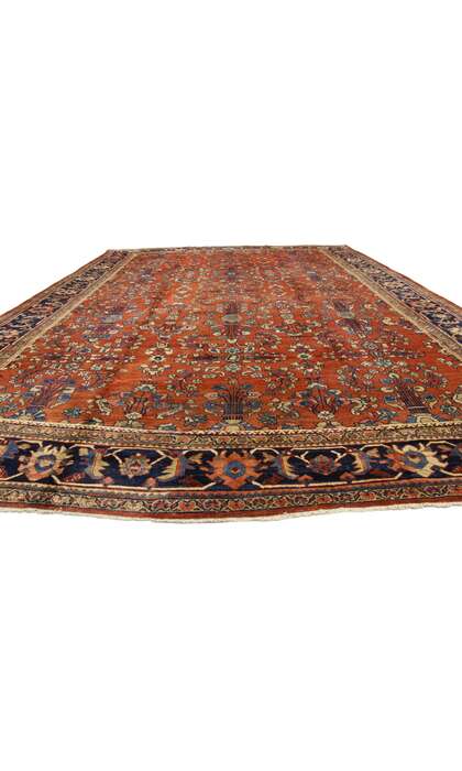 11 x 18 Antique Red Persian Mahal Rug 73360