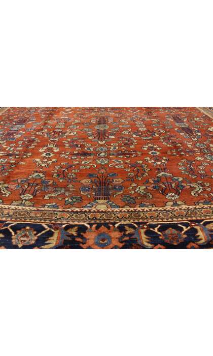 11 x 18 Antique Red Persian Mahal Rug 73360
