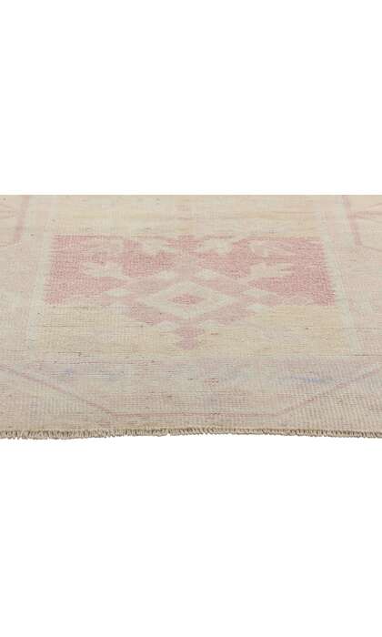 3 x 4 Vintage Pastel Turkish Oushak Rug 53932