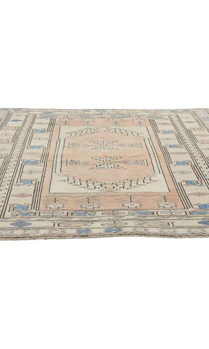 3 x 4 Vintage Peach Turkish Oushak Rug 53927