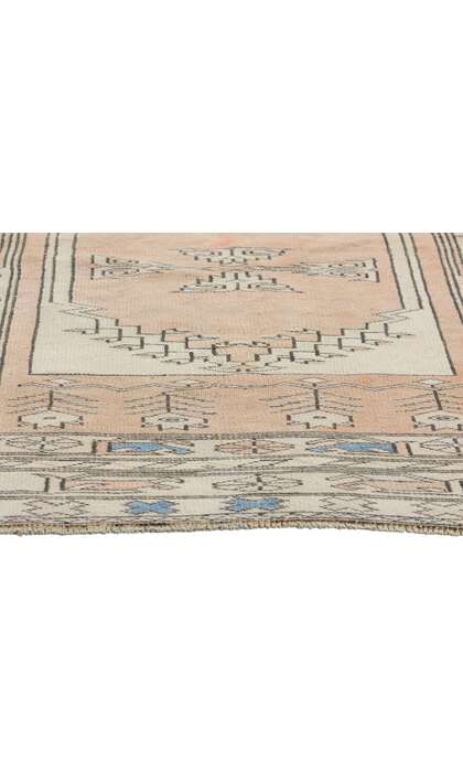 3 x 4 Vintage Peach Turkish Oushak Rug 53927