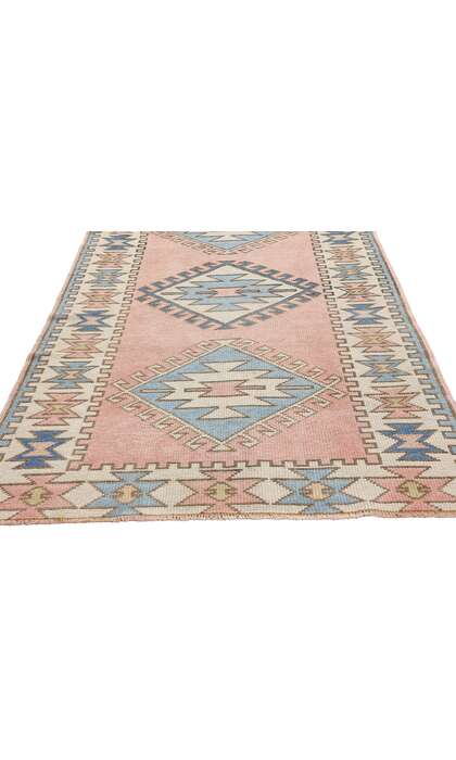 3 x 10 Vintage Pink Turkish Oushak Rug Runner 53928