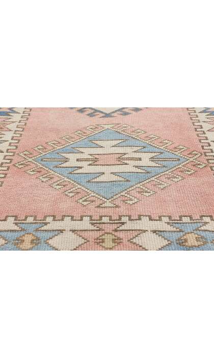 3 x 10 Vintage Pink Turkish Oushak Rug Runner 53928
